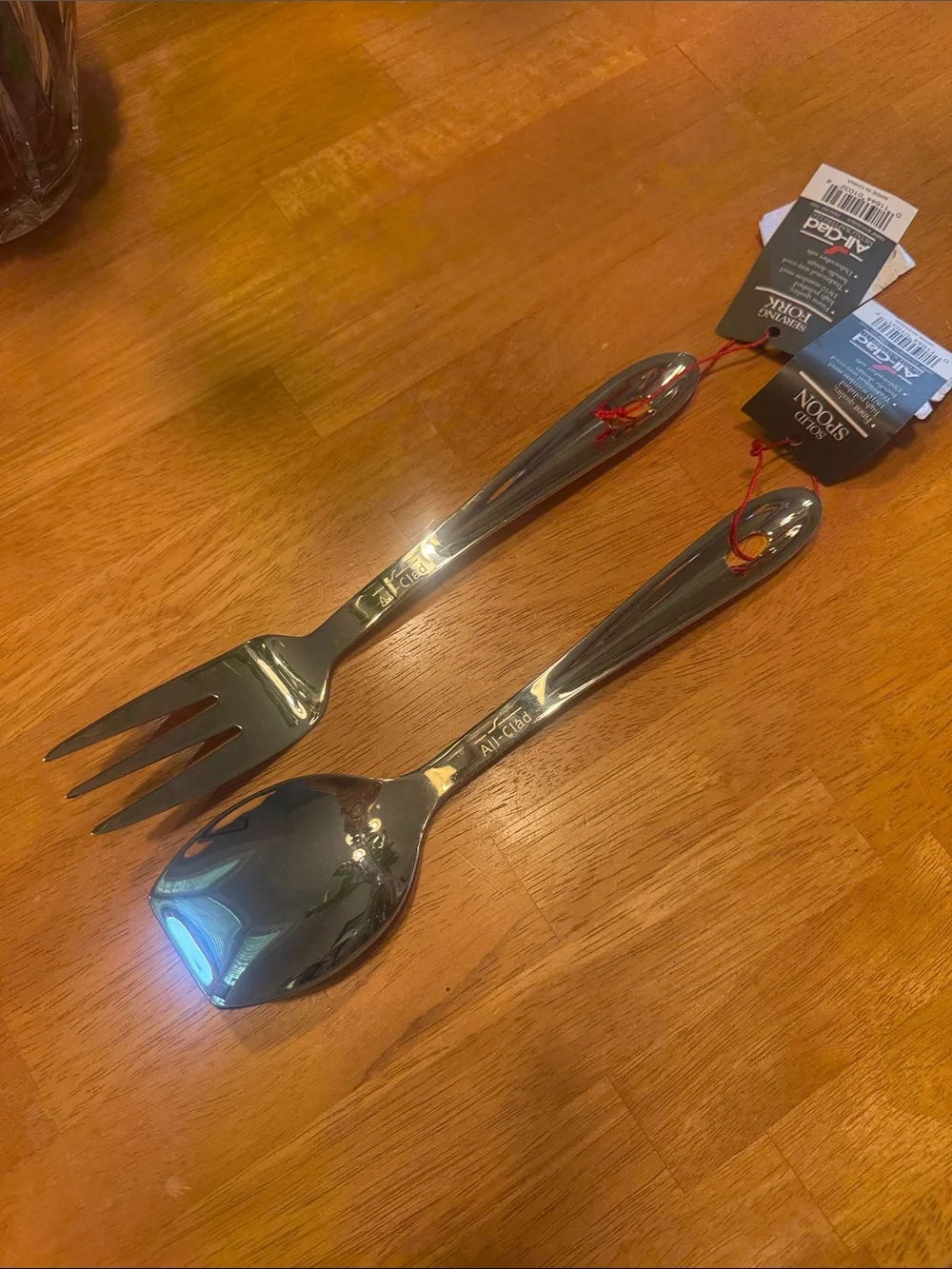 All-Clad Serving Fork and Solid Spoon